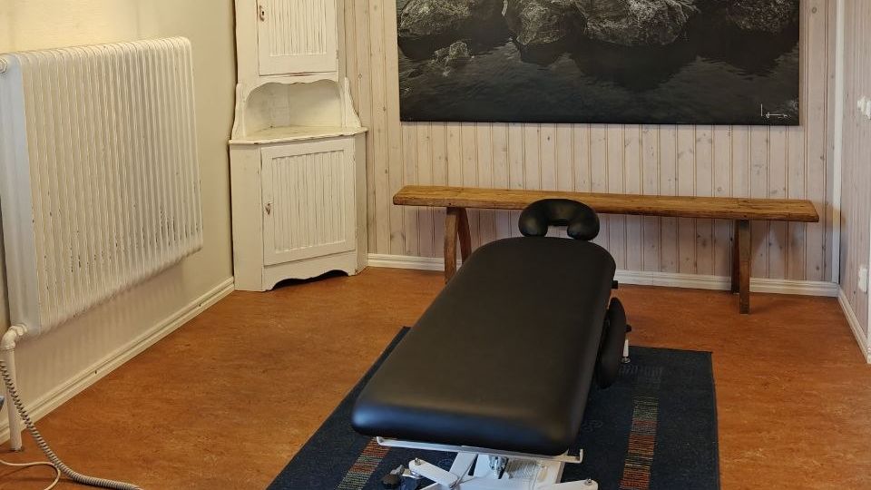 Behandlingsrummet på mottagningen i Idre, Byvägen 14.